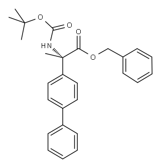 BENZYL-2-(S)-N-BOC-AMINO-2-BIPHENYL PROPIONATE Structure