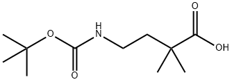 4-BOC-氨基-2,2-二甲基丁酸 结构式