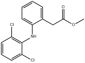 2-(2,6-ジクロロアニリノ)フェニル酢酸メチル 化学構造式