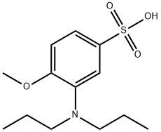 3-(ジプロピルアミノ)-4-メトキシベンゼンスルホン酸 化学構造式