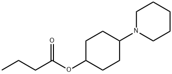 Butyric acid 4-piperidinocyclohexyl ester Structure