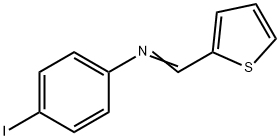 (E)-4-碘-N-(噻吩-2-基亚甲基)苯胺 结构式