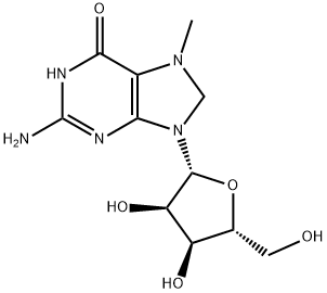 7-メチル-7,8-ジヒドログアノシン 化学構造式