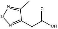 (4-メチル-1,2,5-オキサジアゾール-3-イル)酢酸 化学構造式