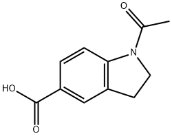 1-アセチルインドリン-5-カルボン酸 化学構造式