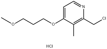 2-Chloromethyl-3-methyl-4-(3-methoxypropoxy)pyridine hydrochloride 化学構造式