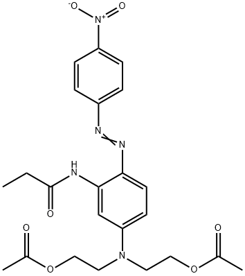 4-[(4-硝基苯)偶氮]-3-(丙酰胺基)苯氨亚基二乙基二乙酸酯, 1533-76-2, 结构式