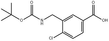 3-{[(tert-Butoxycarbonyl)amino]methyl}-4-chlorobenzoic acid Structure