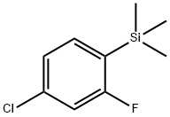 TRIMETHYL(4-CHLORO-2-FLUOROPHENYL)SILANE 96%5-CHLORO-2-(TRIMETHYLSILYL)FLUOROBENZENE Structure