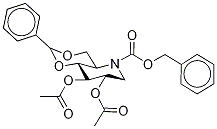 [2R-(2α,4aα,7α,8β,8aβ)]-7,8-Bis(acetyloxy)hexahydro-2-phenyl-5H-1,3-dioxino[5,4-b]pyridine-5-carboxylic Acid PhenylMethyl Ester Struktur
