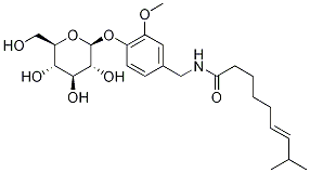 カプサイシンβ-D-グルコピラノシド 化学構造式