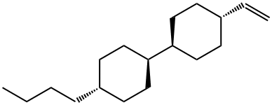 trans,trans-4-ブチル-4'-ビニルビシクロヘキシル 化学構造式