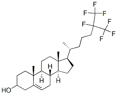 25,26,26,26,27,27,27-heptafluorocholesterol Struktur