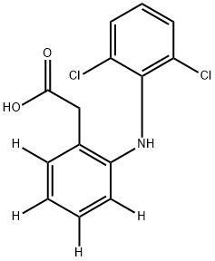 ジクロフェナック‐D4(フェニル‐D4) 化学構造式
