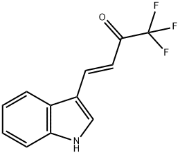 反-1,1,1-三氟-4-(3-吲哚基)-3-丁烯-2-酮 结构式