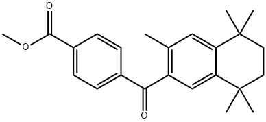 4-[(5,6,7,8-四氢-3,5,5,8,8-五甲基-2-萘基)羰基]苯甲酸甲酯 结构式