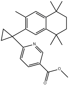 METHYL 6-(1-(1,2,3,4-TETRAHYDRO-1,1,4,4,6-PENTAMETHYLNAPHTHALEN-7-YL)CYCLOPROPYL)PYRIDINE-3-CARBOXYLATE Structure