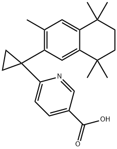 6-[1-(5,6,7,8-四氢-3,5,5,8,8-五甲基-2-萘基)环丙基]-3-吡啶羧酸,153559-76-3,结构式