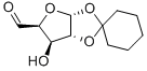 1,2-O-CYCLOHEXYLIDENE-ALPHA-D-XYLOPENTODIALDO-1,4-FURANOSE 化学構造式