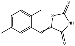 (5E)-5-(2,5-ジメチルベンジリデン)-2-メルカプト-1,3-チアゾール-4(5H)-オン 化学構造式