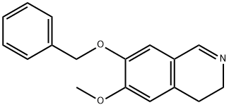 7‐(ベンジルオキシ)‐3,4‐ジヒドロ‐6‐メトキシイソキノリン 化学構造式
