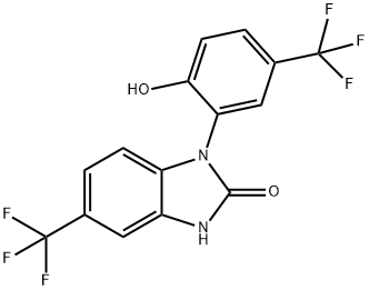 1-(2-羟基-5-(三氟甲基)苯基)-5-(三氟甲基)-1H-苯并[D]咪唑-2(3H)-酮 结构式