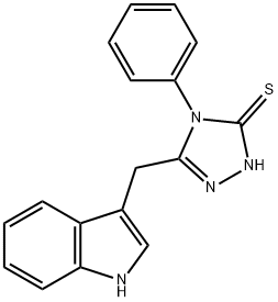 5-(1H-indol-3-ylmethyl)-4-phenyl-2,4-dihydro-3H-1,2,4-triazole-3-thione Structure