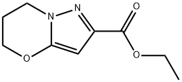 6,7-二氢-5H-吡唑[5,1-B]恶嗪烷-2-羧酸乙酯 结构式