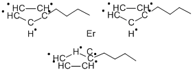 トリス(N-ブチルシクロペンタジエニル)エルビウム 化学構造式