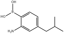 2-AMINO-4-(2-METHYLPROPYL)PHENYL BORONIC ACID Structure