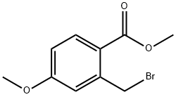 2-(ブロモメチル)-4-メトキシ安息香酸メチル 化学構造式