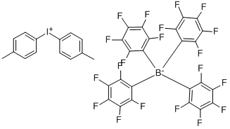 Iodonium, bis(4-methylphenyl)-, tetrakis(pentafluorophenyl)borate(1-) Struktur