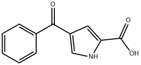 4-ベンゾイル-1H-ピロール-2-カルボン酸 化学構造式