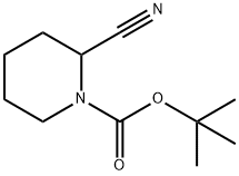 1‐N‐BOC‐2‐シアノピペリジン 化学構造式