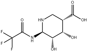 4,5-Dihydroxy-6-((trifluoroacetyl)amino)-3-piperidinecarboxylic acid ( 3S-(3alpha,4alpha,5alpha,6beta))- Struktur