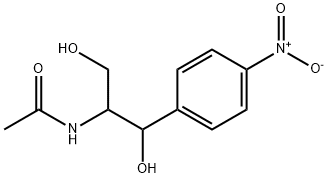 D,L-2-ACETAMIDO-1-(4-NITROPHENYL)-1,3-PROPANEDIOL, 15376-53-1, 结构式