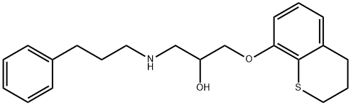 1-((3,4-Dihydro-2H-1-benzothiopyran-8-yl)oxy)-3-((3-phenylpropyl)amino )-2-propanol Struktur
