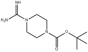 TERT-BUTYL 4-CARBAMIMIDOYLPIPERAZINE-1-CARBOXYLATE Structure