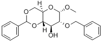 (2-O-BENZYL-4,6-O-BENZYLIDENE) METHYL-ALPHA-D-GLUCOPYRANOSIDE 结构式