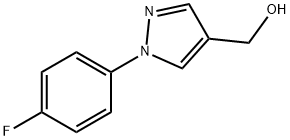 [1-(4-フルオロフェニル)-1H-ピラゾール-4-イル]メタノール 化学構造式