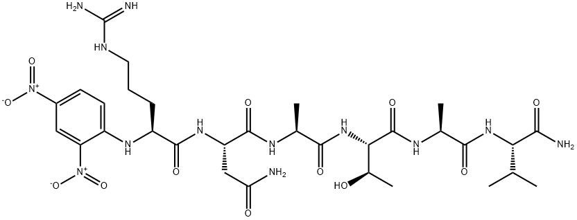 DNP-ARG-ASN-ALA-THR-ALA-VAL-NH2 Structure