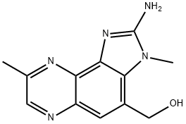 2-amino-4-hydroxymethyl-3,8-dimethylimidazo(4,5-f)quinoxaline, 153954-29-1, 结构式
