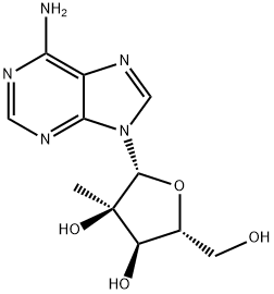 2′-C-メチルアデノシン 化学構造式
