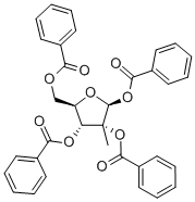 1,2,3,5-Tetra-O-benzoyl-2-C-methyl-beta-D-ribofuranose Struktur