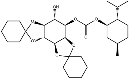 1-(-)-CARBOXYMENTHYL-2,3:4,5-DI-O-CYCLOHEXYLIDENE-D-MYO-INOSITOL Structure