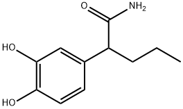 2-(3,4-ジヒドロキシフェニル)バレルアミド 化学構造式