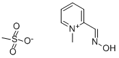 磷定甲磺酸酯 结构式