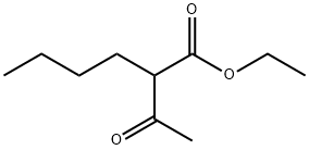 Ethyl 2-acetylhexanoate Struktur