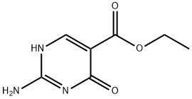 2-アミノ-1,4-ジヒドロ-4-オキソ-5-ピリミジンカルボン酸エチル 化学構造式