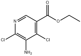 Ethyl 5-amino-4,6-dichloronicotinate Struktur
